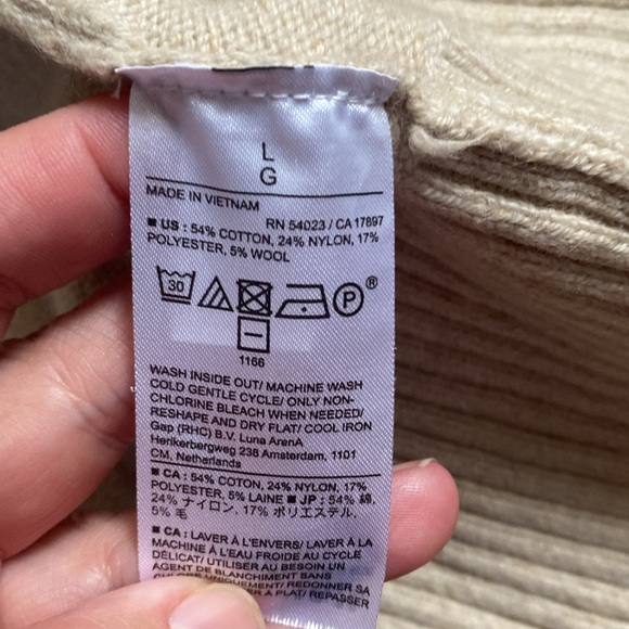 NWOT cream coloured Banana Republic cozy open-front sweater - Picture 4 of 5